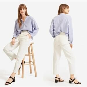EVERLANE The Corduroy Straight Leg Pants Bone White